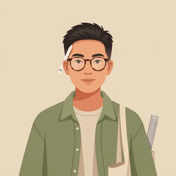 Ảnh đại diện sinh viên thiết kế tối giản