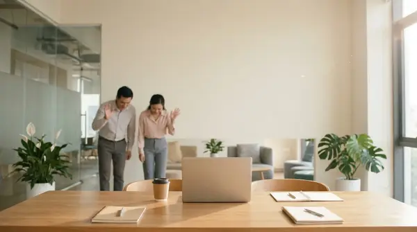 Ảnh nền slide cảm ơn văn phòng Việt Nam ấm áp
