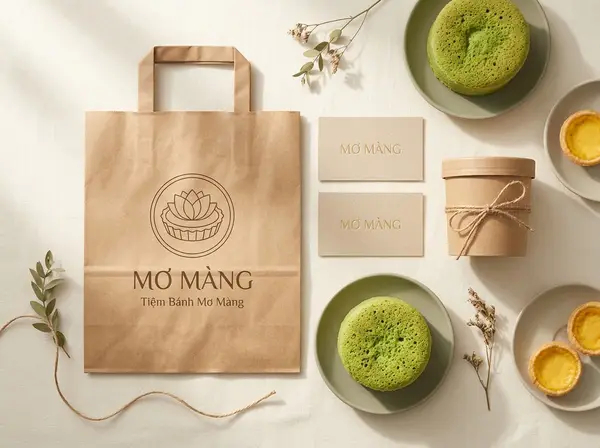Bộ nhận diện thương hiệu tiệm bánh ngọt Mơ Màng