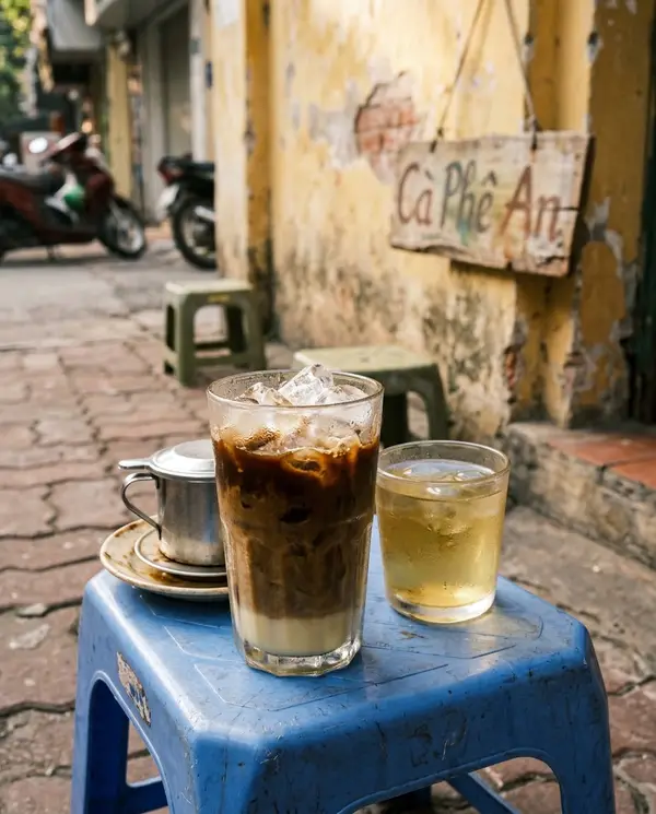 Cà phê sữa đá vỉa hè buổi sáng
