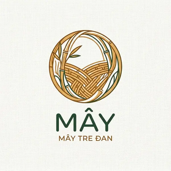 Logo tối giản cho tiệm thủ công mây tre đan Mây