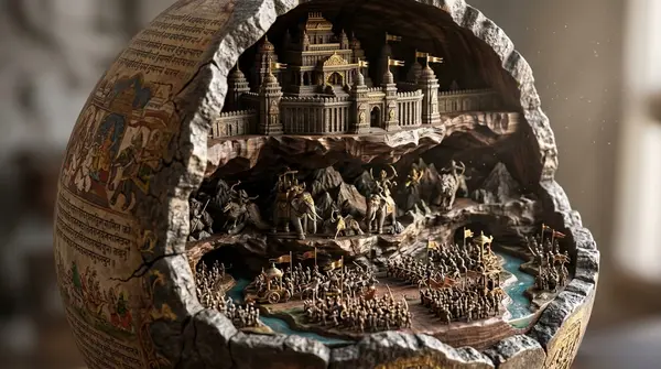 Mô hình diorama quả cầu nghệ thuật