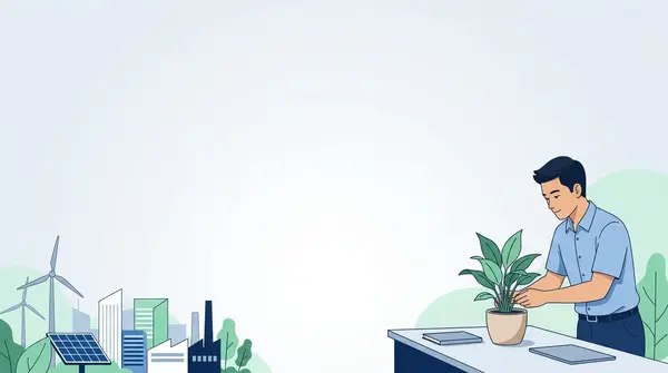 Nền slide phát triển bền vững và môi trường doanh nghiệp