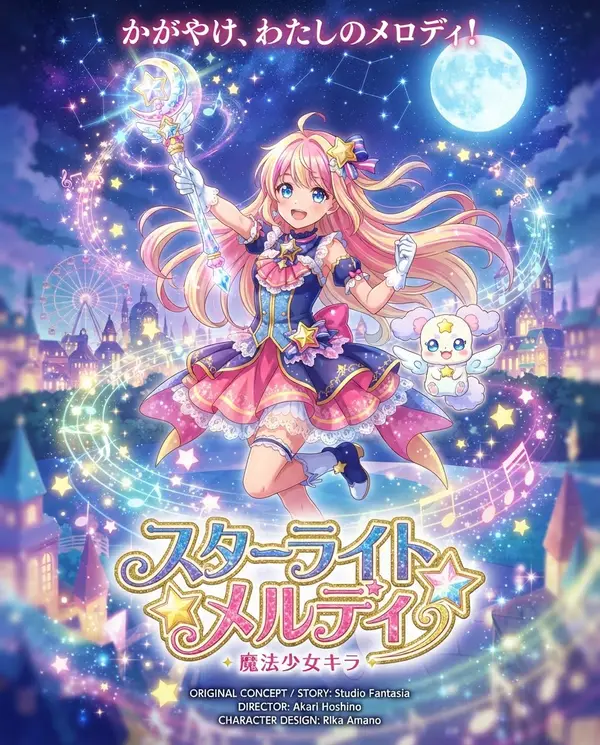 Poster anime nữ chiến binh phép thuật