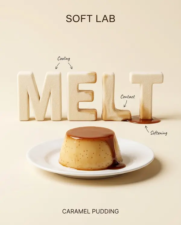 Poster quảng cáo bánh pudding caramel