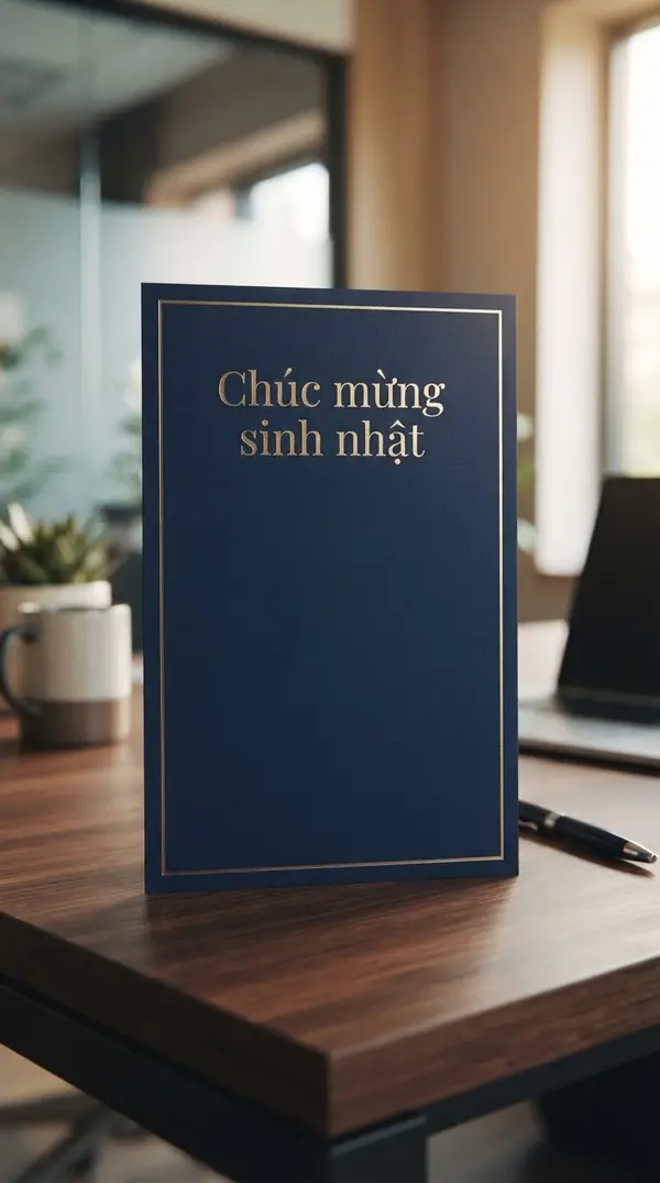 Thiệp chúc mừng sinh nhật đồng nghiệp tối giản
