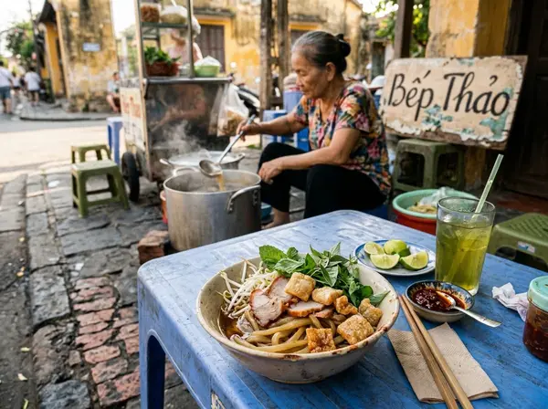Tô Cao Lầu Hội An Đậm Vị Quán Vỉa Hè