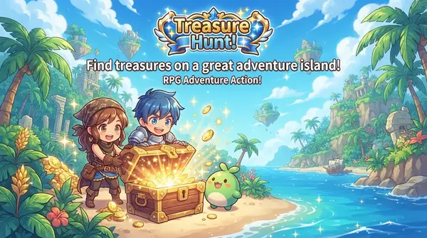 Trò chơi phiêu lưu săn khoang báu chibi